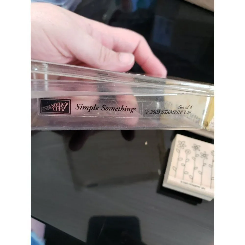 Stampin Up‎ Simple Somethings 4 wood mount stamps 2003 unused